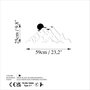 Wallity Full Mount And Mountain - 6 Escultura de Pared en Blanco y Negro